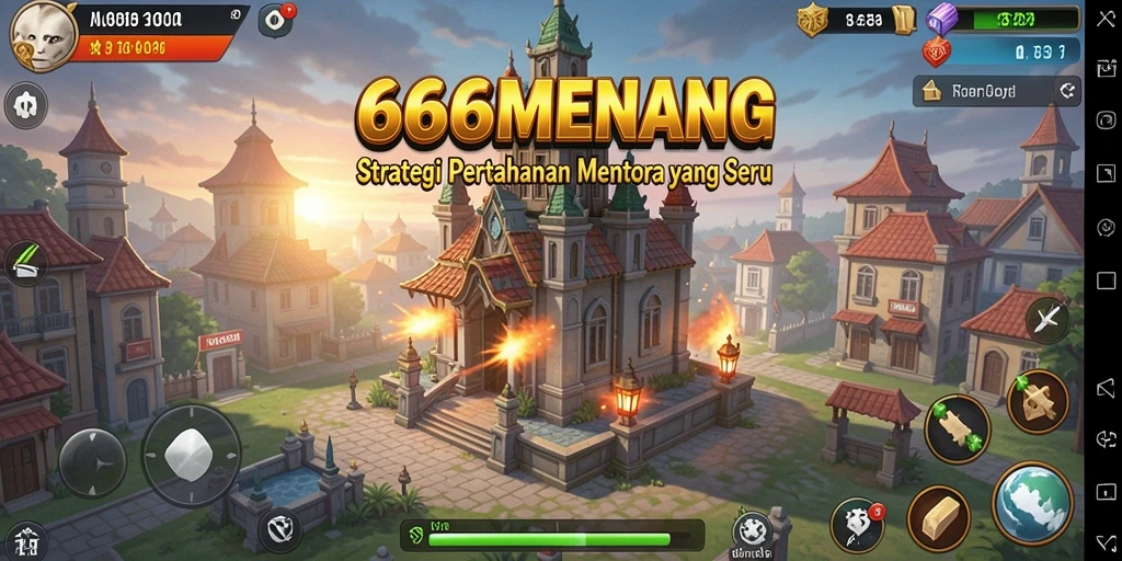 Tampilan gameplay menara pertahanan yang mendebarkan di 666MENANG.
