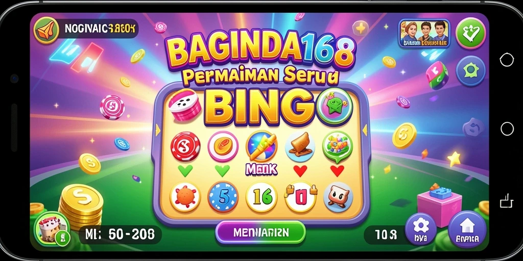 Tampilan permainan Bingo yang seru dan interaktif di BAGINDA168.