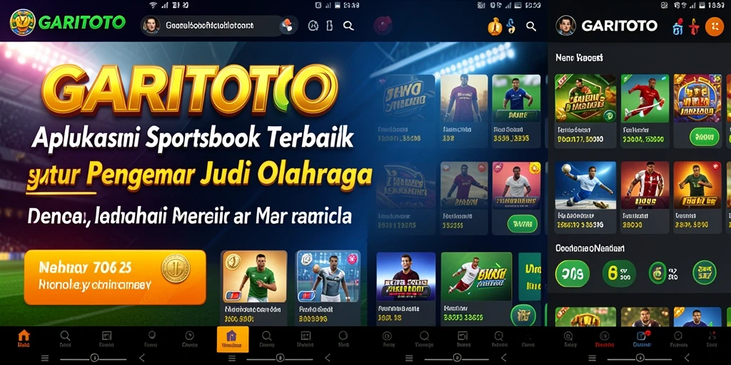 Tampilan gameplay Sportsbook GARITOTO dengan berbagai taruhan olahraga.