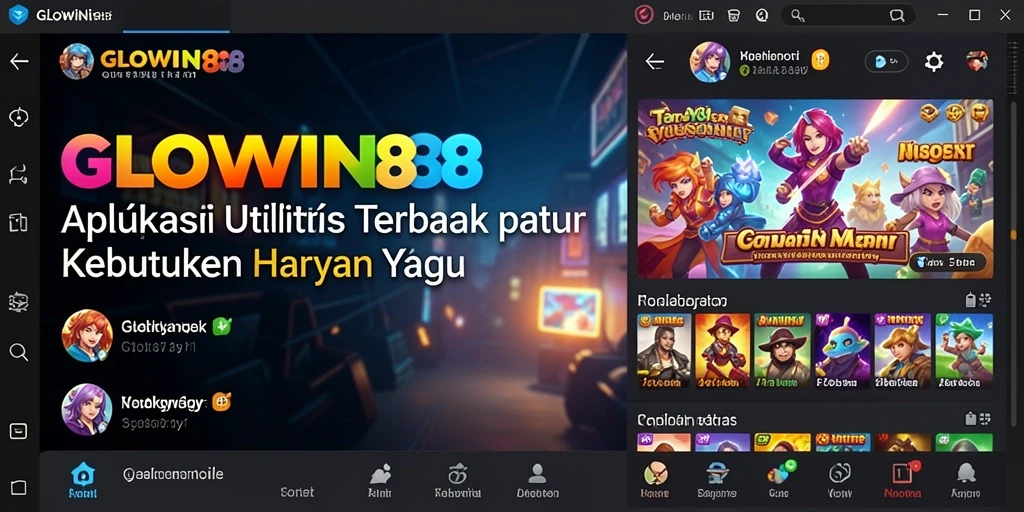 Tampilan antarmuka pengguna GLOWIN88 yang intuitif dan mudah digunakan.