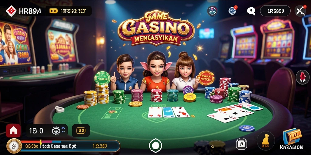 Tampilan gameplay HR89 yang menarik dengan berbagai pilihan permainan Kasino.