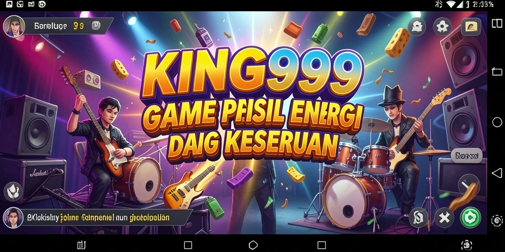 Gameplay seru KING999 dengan irama musik yang menggebu.