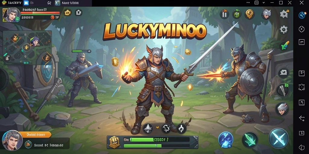 Tampilan gameplay LUCKYMINO yang menantang dan strategis.