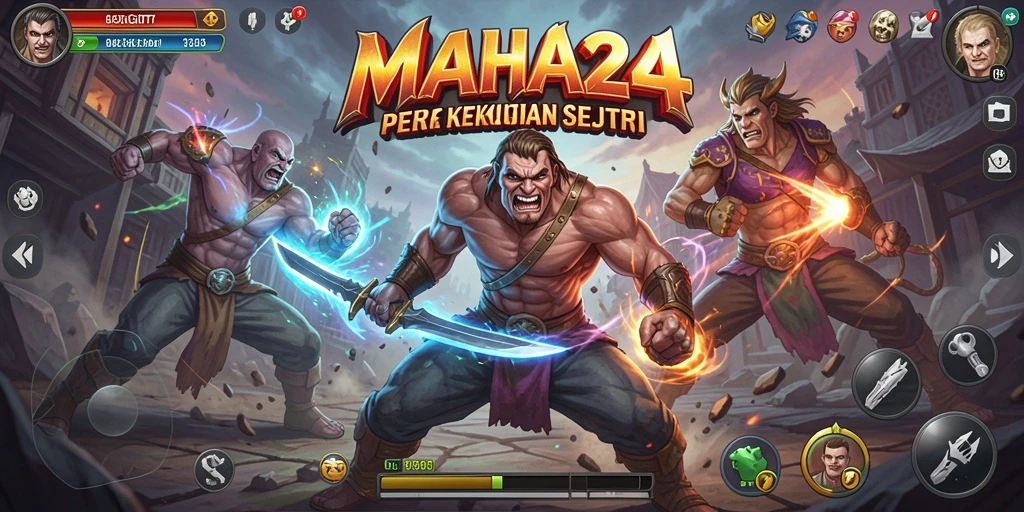 Screenshot gameplay MAHA24 yang menunjukkan pertarungan seru.