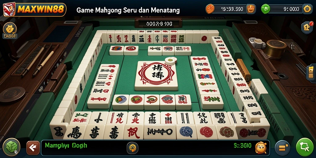 Tampilan gameplay MAXWIN88 yang menarik dan seru dengan elemen Mahjong.