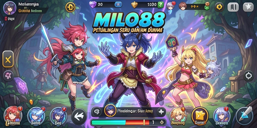 Tampilan seru dan penuh aksi dari gameplay Anime.