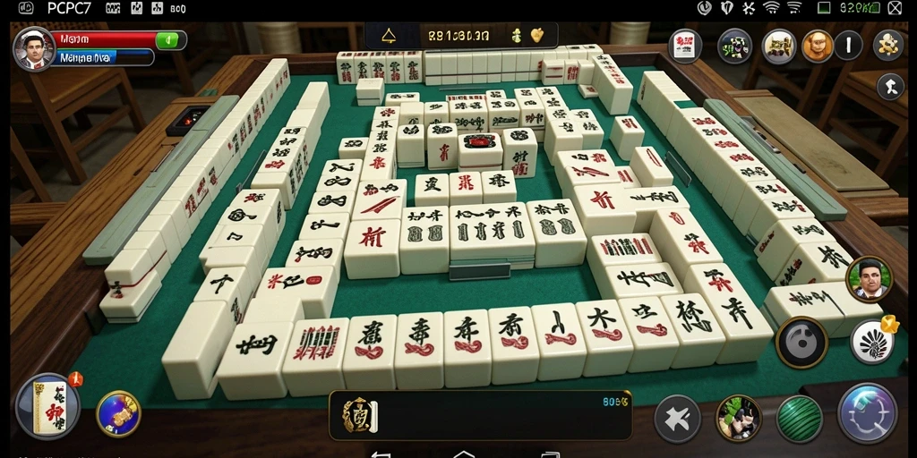 Tampilan gameplay menakjubkan dalam PCPC7 dengan grafis Mahjong.