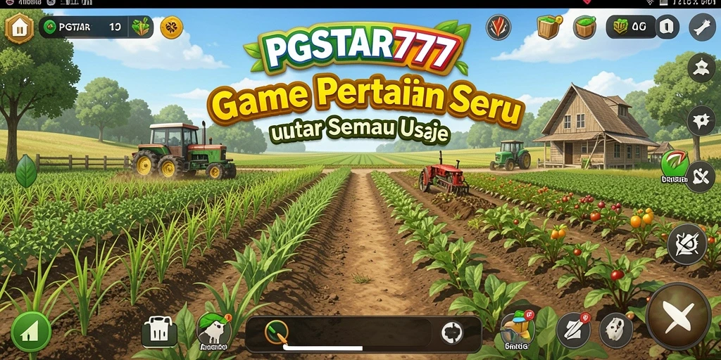 Screenshot PGSTAR777 menunjukkan keseruan gameplay pertanian yang interaktif.