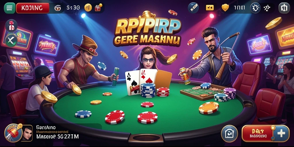Tampilan gameplay menarik dalam aplikasi RPRPRP Kasino.