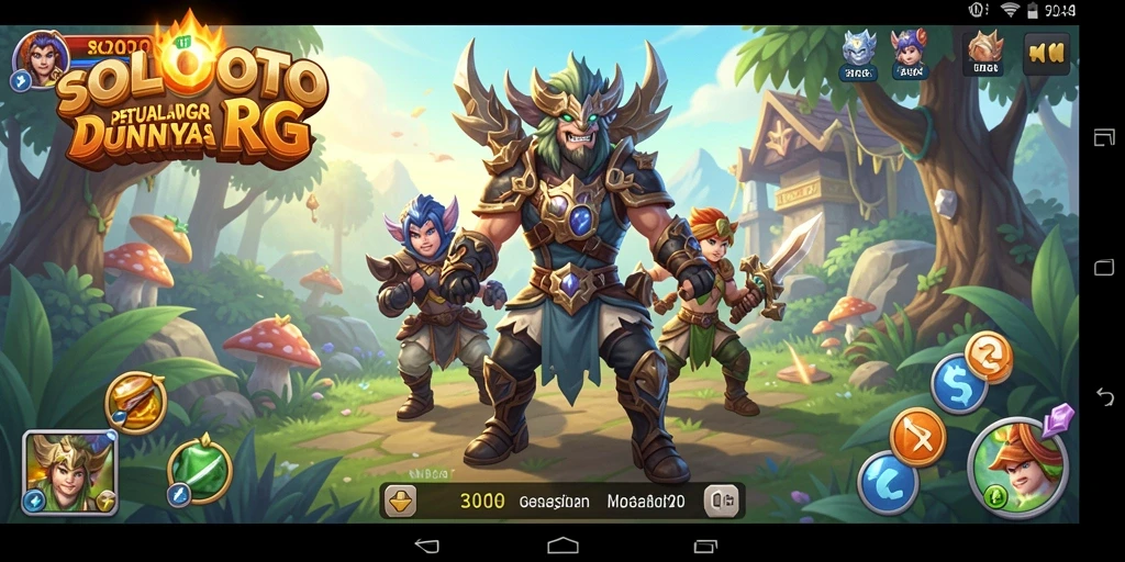Tampilan gameplay SOLOTOTO dengan pertarungan menegangkan di dunia fantasi.