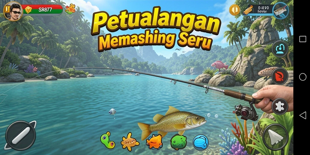 Tangkapan ikan besar dalam gameplay SR877 yang seru.